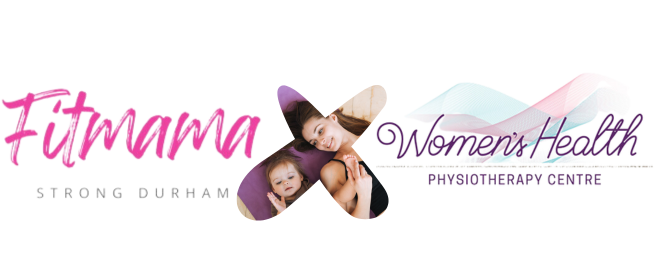 FitMama Strong Durham X Women's Health Physio logo